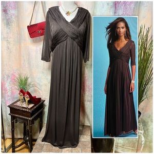 📌Jessica London 3/4 Sleeves V-Neckline Mother of the Bride - Formal Dress